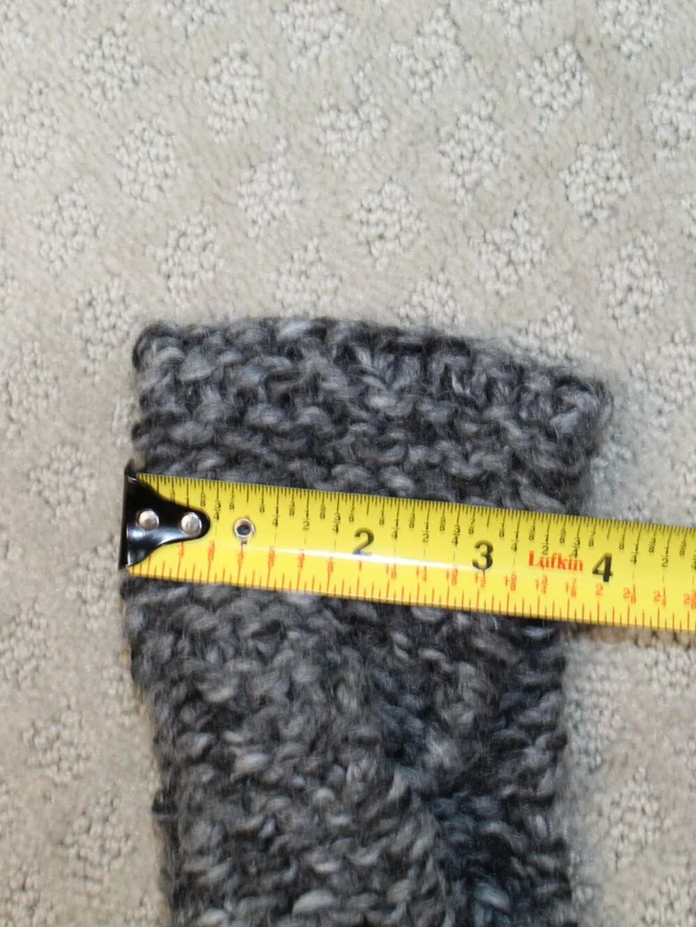 Grey & Black Chunky Knit Twist Ear Warmer Head Band